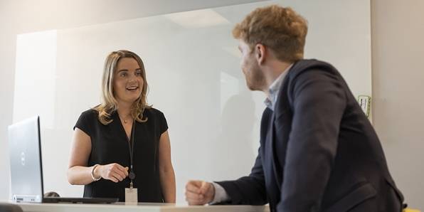 Office - two people in meeting